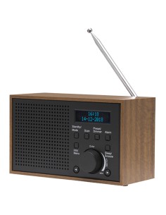 DAB-46DARK GREY Internet Analógico y digital Negro, Marrón