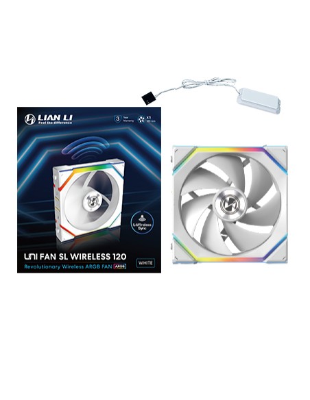 UNI FAN SL Wireless 120 Carcasa del ordenador Ventilador 12 cm Blanco 1 pieza(s)