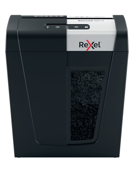 Secure MC4 triturador de papel Microcorte 60 dB Negro, Plata