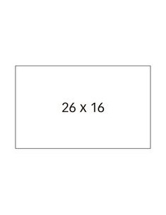 PAQ 6 ROLLOS DE 1000 ETIQUETAS BLANCAS 26X16MM PERMANENTE