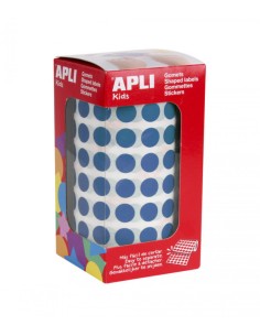 ROLLO GOMETS REDONDO AZUL AUTOADHESIVOS 105MM