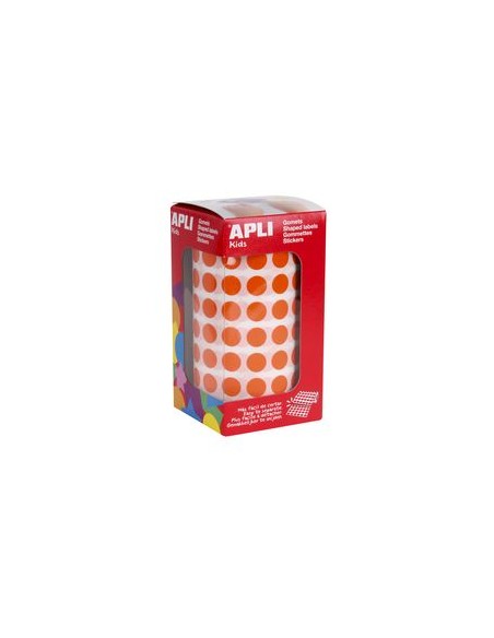 ROLLO GOMETS REDONDO NARANJA AUTOADHESIVOS 105MM