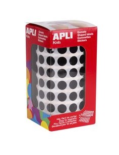 ROLLO GOMETS REDONDO NEGRO AUTOADHESIVOS 105MM