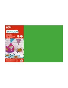 BLISTER 5 LAMINAS GOMA EVA VERDE 40X60 2MM APLI