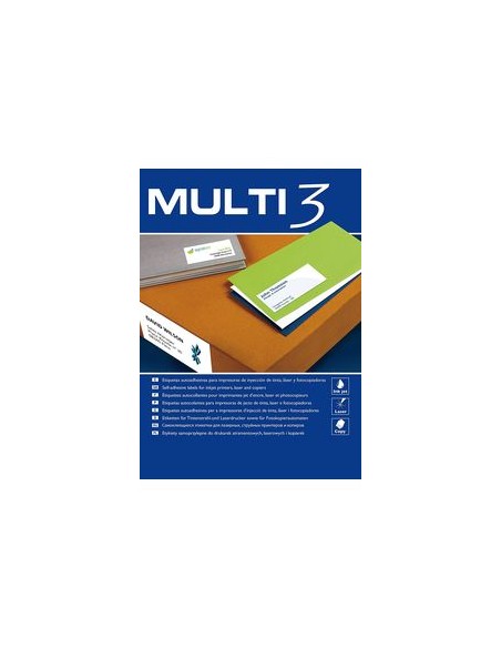 C 100 HOJAS ETIQUETAS FT IM 635X466MM MULTI3 CANTOS RECTO