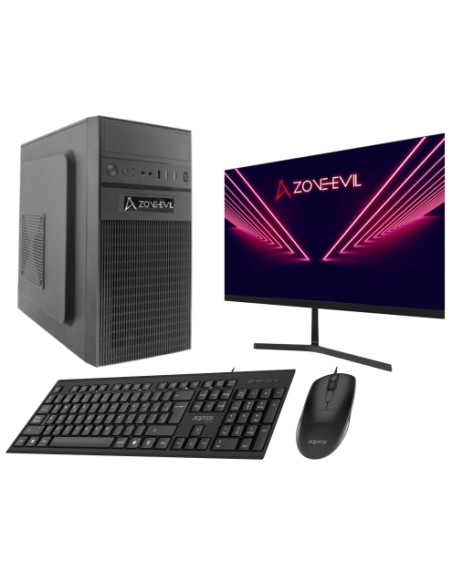 Core Work Intel Core i3 14100/16GB/1TB SSD Nvme Negro + Monitor 24 Teclado y ratón