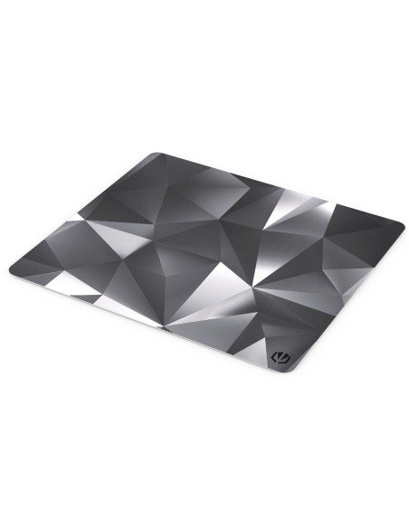 Crystal Black L Alfombrilla de ratón para juegos Negro, Blanco