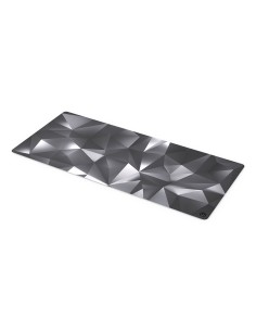 Crystal Black XL Alfombrilla de ratón para juegos Negro, Gris, Blanco