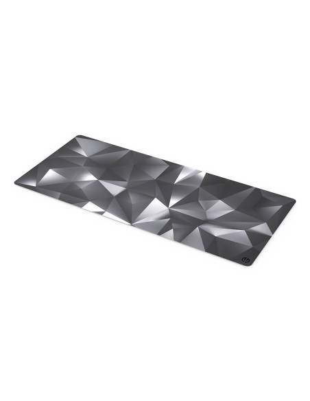 Crystal Black XL Alfombrilla de ratón para juegos Negro, Gris, Blanco