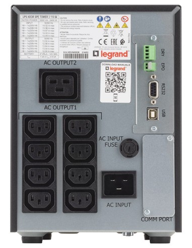 Keor ASI SPE tower 3KVA sistema de alimentación ininterrumpida (UPS) Línea interactiva 2400 W 9 salidas AC