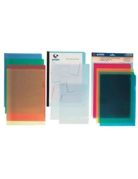 Paq 10 fundas dossier unero a4 pp color rojo