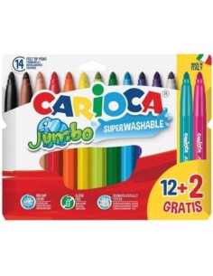 ESTUCHE 122 ROTULADORES CARIOCA JUMBO SUPERLAVABLES