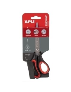 TIJERAS APLI  18cm. ERGONOMICA - Pack de 12 unidades
