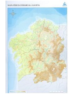Paq 50 mapas galicia comarcal fisico mudos