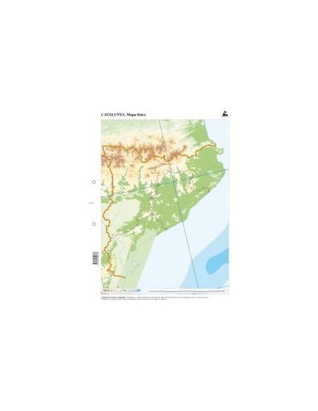 Paq 50 mapas catalunya fisico mudos