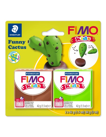 FIMO 8035 Pasta de modelar 84 g Marrón, Verde 2 pieza(s)
