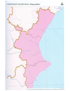 Paq 50 mapas cvalenciana politico mudos