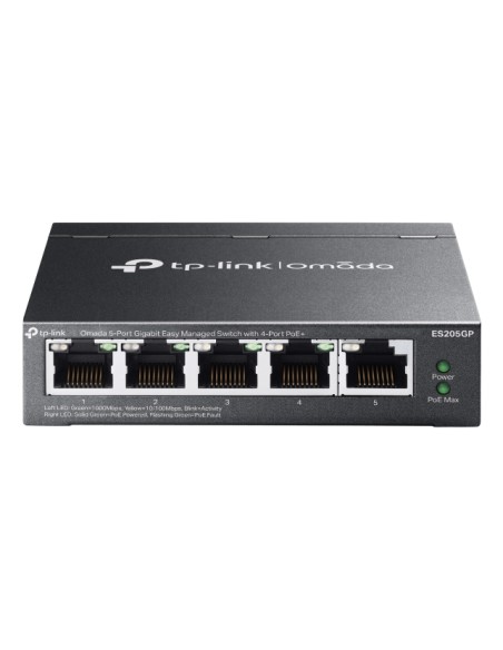 Omada ES205G Gestionado Gigabit Ethernet (10/100/1000) Energía sobre Ethernet (PoE) Negro