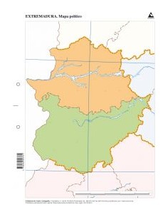 Paq 50 mapas extremadura politico mudos