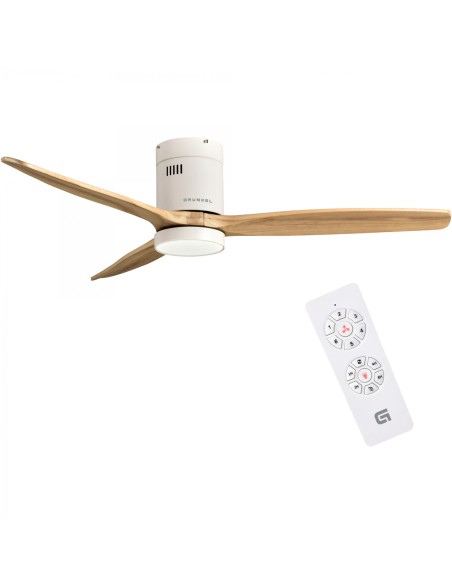 SKYWIND-52WB ventilador Blanco, Madera