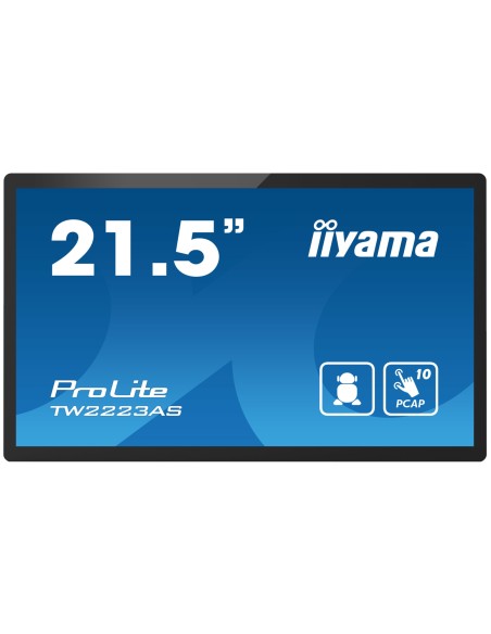 TW2223AS-B2 pantalla de señalización Panel plano interactivo 54,6 cm (21.5") Wifi 400 cd / m² Full HD Negro Pantalla táctil Proc
