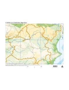 Paq 50 mapas castilla mancha fisico mudos