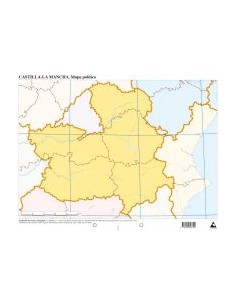 Paq 50 mapas castilla mancha politico mudos