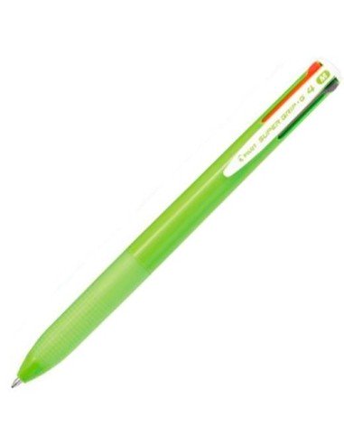 PILOT BOLIGRAFO SUPERGRIP G 4 COLORES TINTA CUERPO VERDE LIMA -12U-