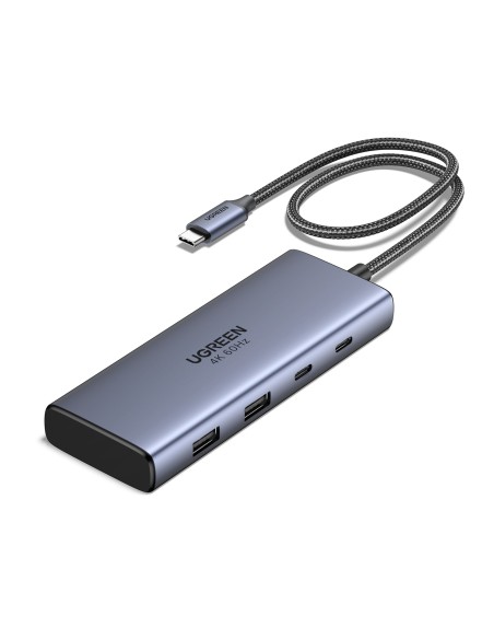 7-in-1 USB-C Hub CM498 Acoplamiento Base Gris