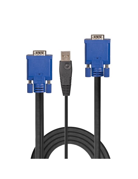 32185 cable para video, teclado y ratón (kvm) Negro 1 m