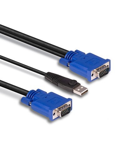 32185 cable para video, teclado y ratón (kvm) Negro 1 m