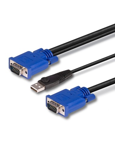 32185 cable para video, teclado y ratón (kvm) Negro 1 m