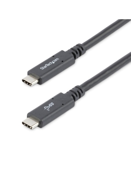 Cable de 1,8m USB-C a USB-C - PD de 5A - USB TipoC - Certificado para Funcionar con Chromebook - USB-IF - M a M - Cable de Carga