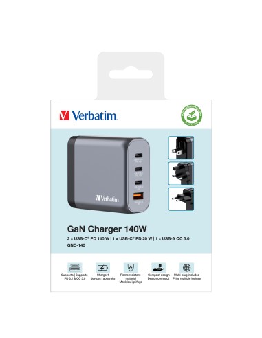 GNC-140 Universal Negro, Gris Corriente alterna Carga rápida Interior