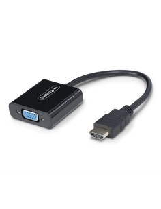 Adaptador HDMI a VGA - Conversor Activo HDMI a VGA - Conversor Activo de Vídeo para Ordenador de Sobremesa o Portátil - 1920x108