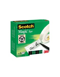 PACK 2 CINTAS ADH. INV. SCOTCH MAGIC 12X66M - Pack de 9 unidades