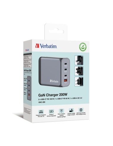 GNC-200 Universal Negro, Gris Corriente alterna Carga rápida Interior