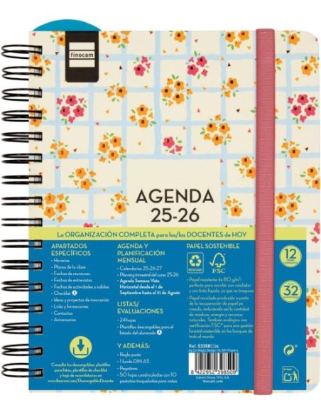 AGENDA ESCOLAR 25 26 MAGIS DESIGN FLOWERS 1 4 SVH