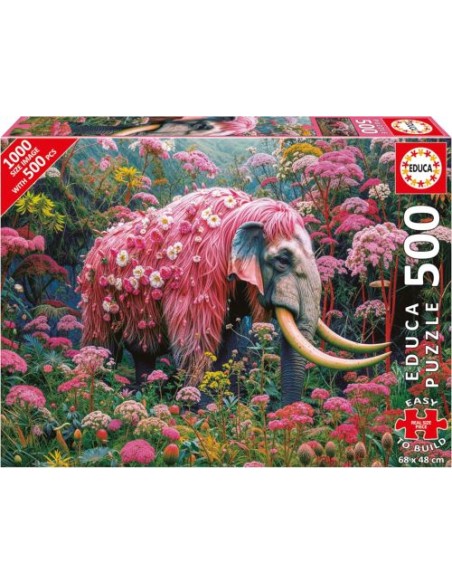 PUZZLE 500 PIEZAS PLUS ELEFANTE FLORAL