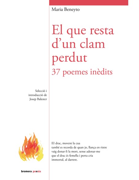 El que resta d un clam perdut 37 poemes inedits