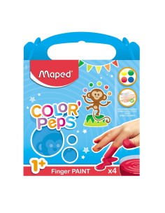 M812510 pintura de dedos lavable Azul, Verde, Rojo, Amarillo
