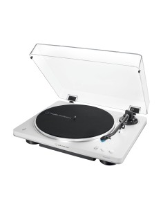 AT-LP70XBT Tocadiscos de tracción por correa Plata, Blanco Totalmente automático
