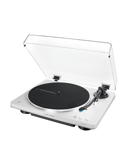 AT-LP70XBT Tocadiscos de tracción por correa Plata, Blanco Totalmente automático