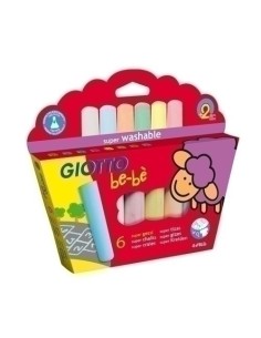 TIZAS  COLORES GIOTTO BEBE ESTUCHE 6 - Pack de 6 unidades