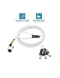001325 cable antirrobo Blanco 1,8 m