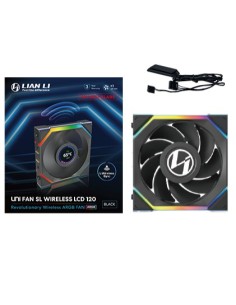 UNI FAN SL Wireless LCD 120 Reverse Blade Carcasa del ordenador Ventilador 12 cm Negro 1 pieza(s)