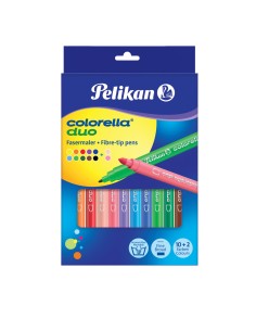 Colorella Duo C407 rotulador Fino Multicolor 12 pieza(s)