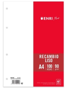 Recambio a4 4 taladros 100h 90g liso enri