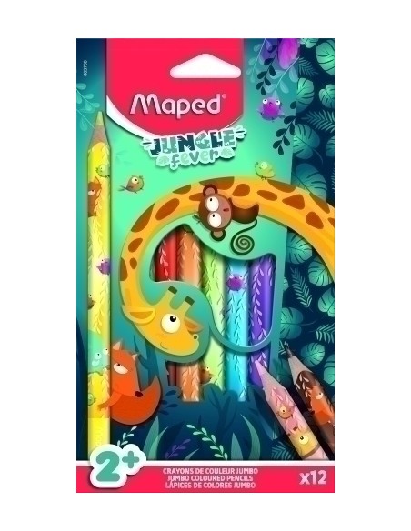 LAPICES COLOR MAPED JUNGLE FEVER JUMBO E