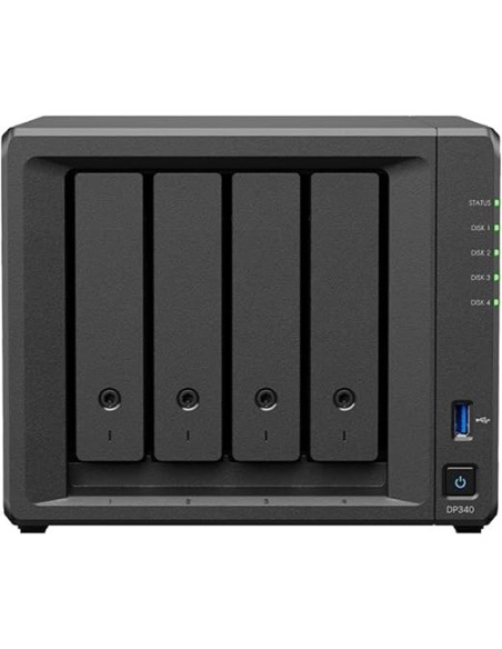 DP340 servidor de almacenamiento NAS Escritorio R1600 16 GB Negro